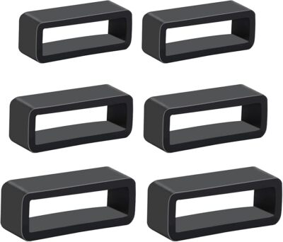 6 Pcs Watch Band Keepers, 18mm/20mm/22mm Silicone Strap Holder Loops... 
