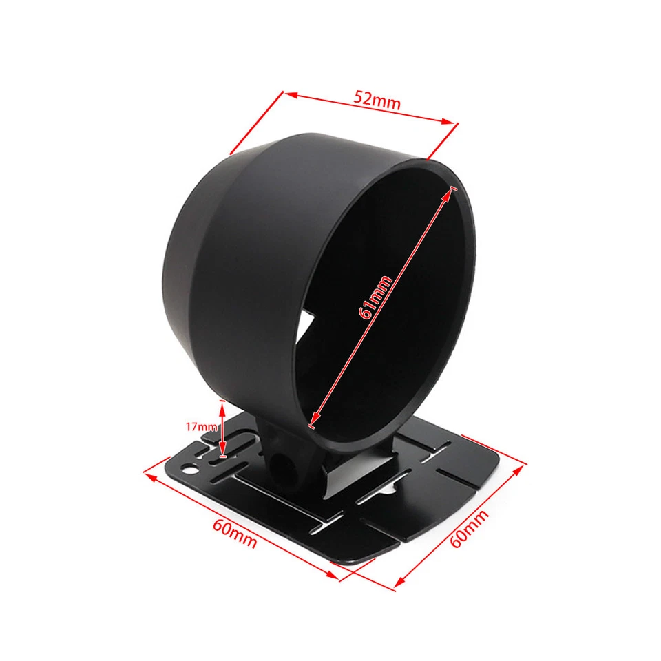 60mm Universal Black Single Hole Car Gauge Cup Holder Pod Meter Mount Adapter Foto 2 de 4
