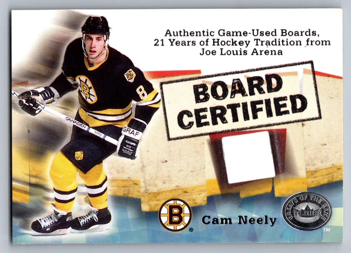 2001-02 Fleer Greats of the Game #NNO Cam Neely Board Certified