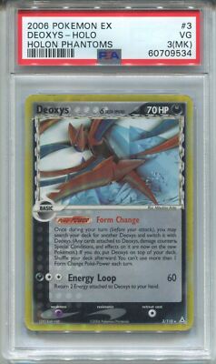 Pokemon Ex Holon Phantoms #3 Deoxys Holo PSA 3 [MK]