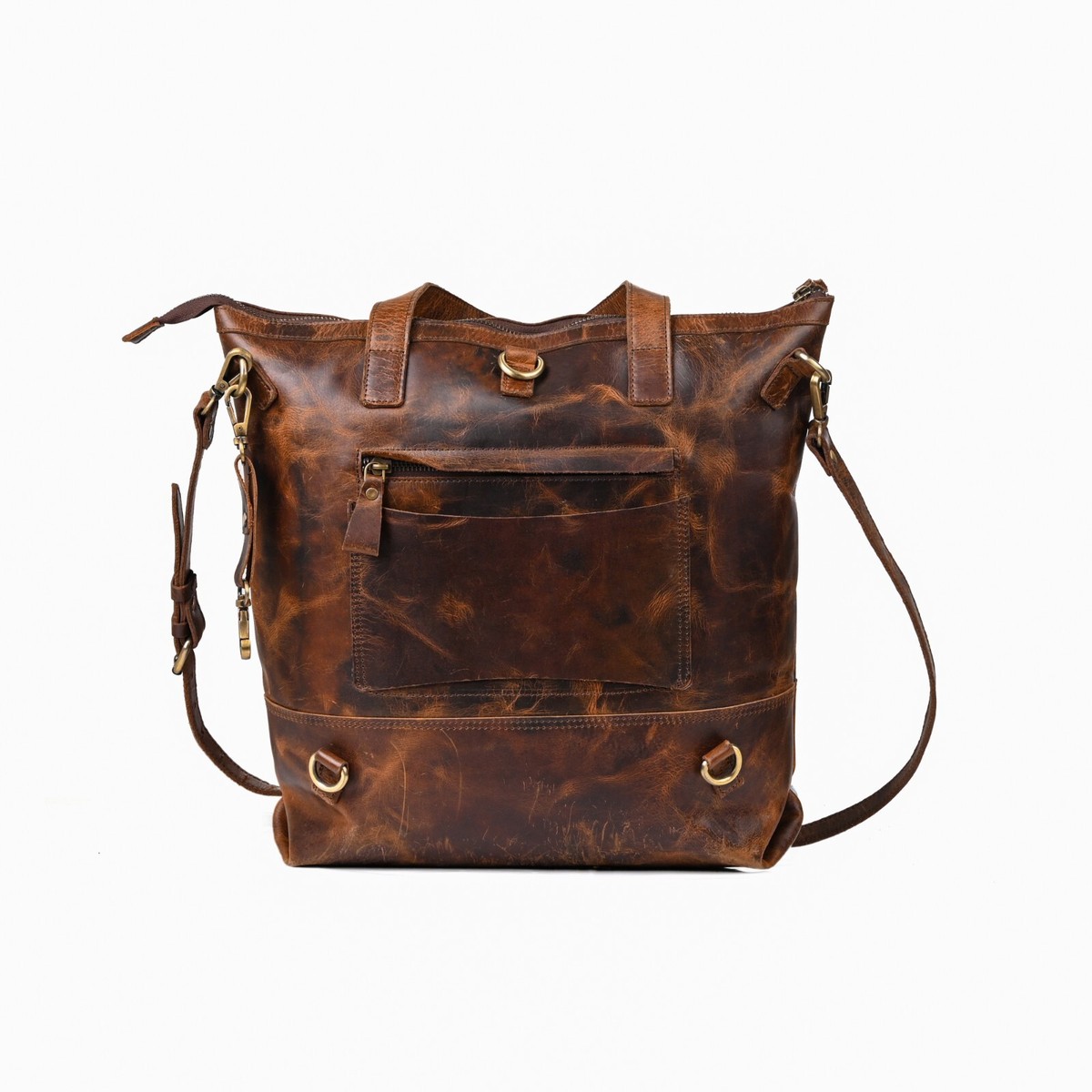 PU Leather Laptop Convertible Backpack Tote Shoulder Bag for Work Travel Women main image 2
