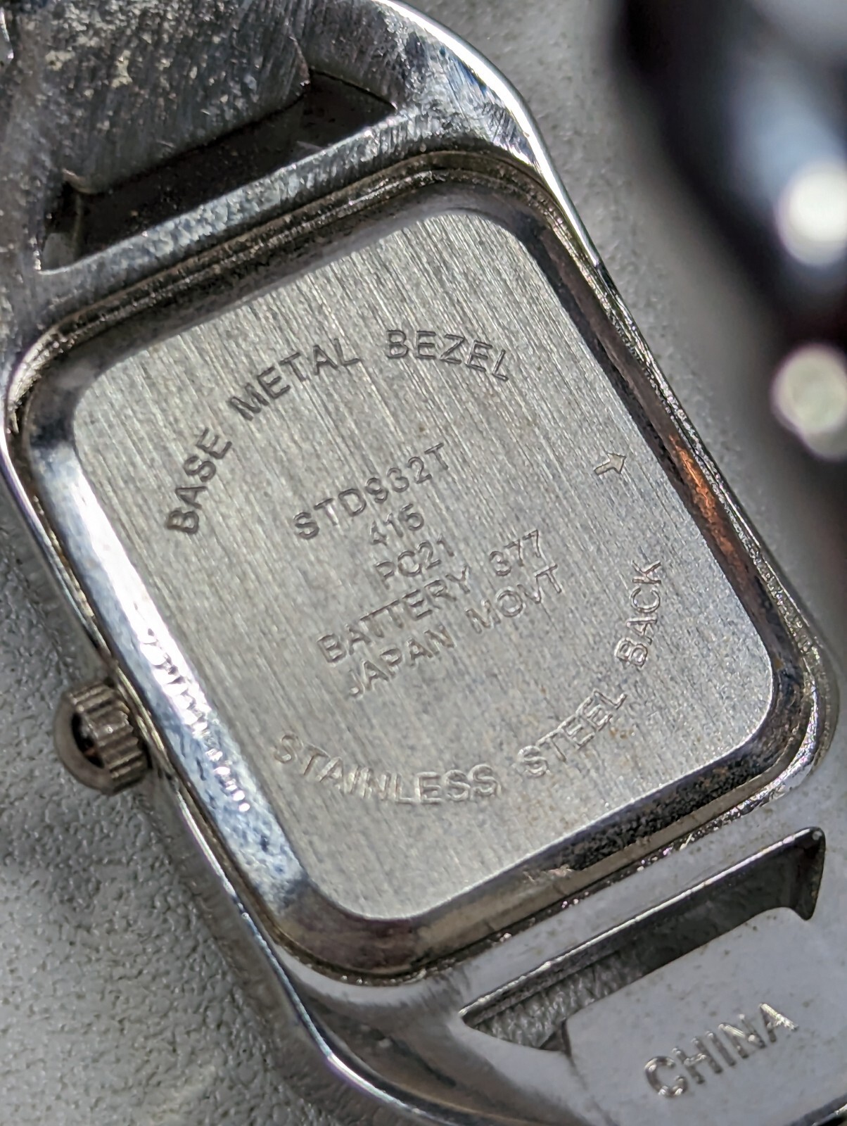 Studio Silver Tone Dial Rectangle Case Open Cuff … - image 4