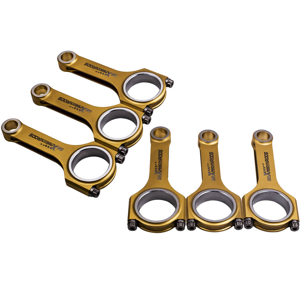 6pcs Titanizing Connecting Rods for VW Audi TT 8N3 03-06 Coupe 3.2 24V VR6 164mm