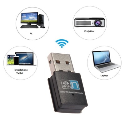 Mini WiFi WLAN Stick 300 Mbit 802.11b/g/n Wireless USB Adapter Dongle für PC
