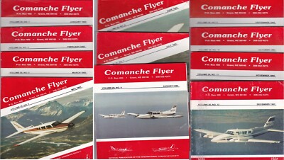 Lot of 11 - 1993 Comanche Flyer Publication / Tech Articles For Piper Airplanes