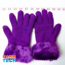Wonder Nation Girls Faux Fur Lined Gloves PURPLE Super Warm