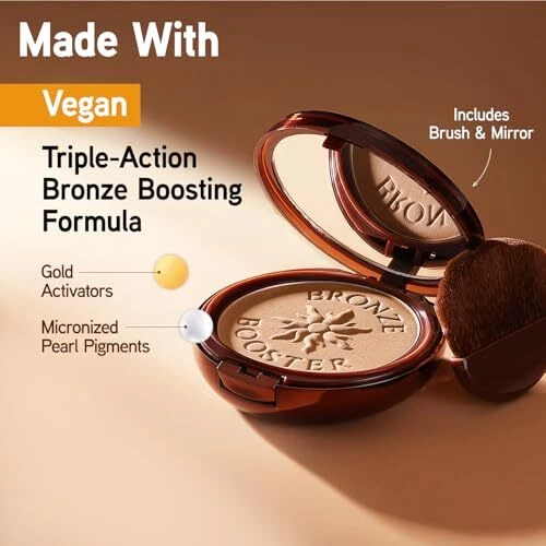 Bronze Booster Pressed Powder Bronzer 0.3 Ounce Light to Medium Tan Glow - Image 4 of 4