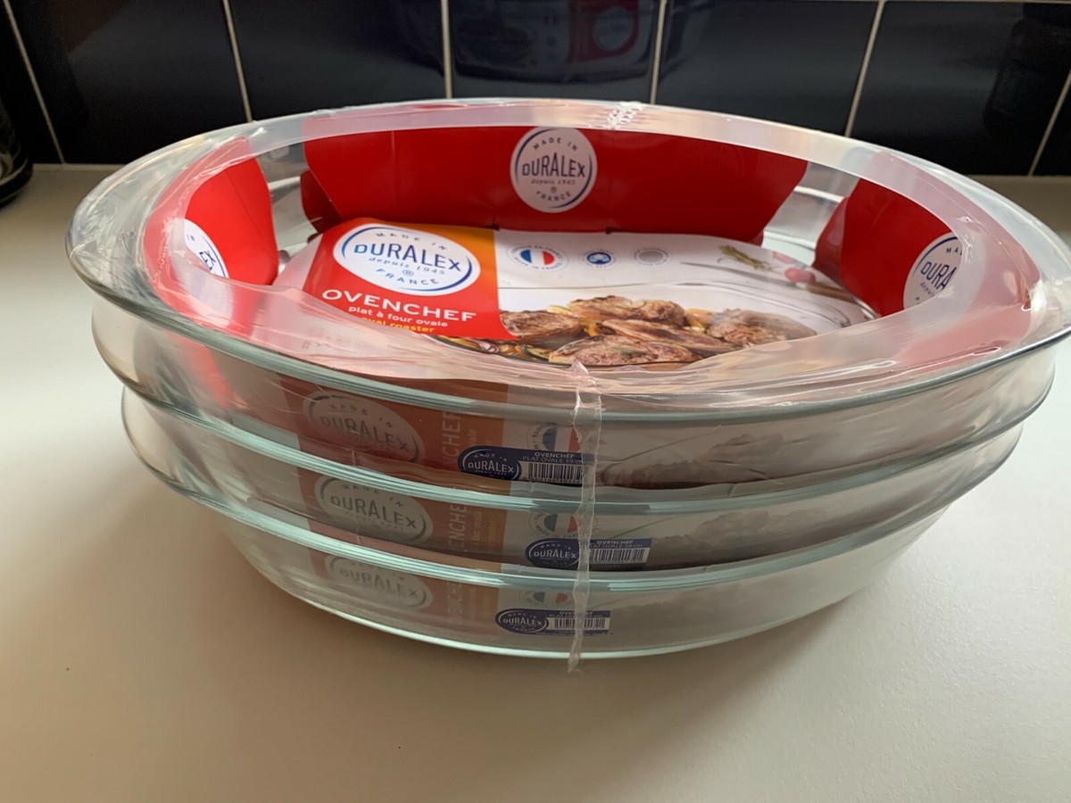 Duralex Ovenchef Set of Oval Roasters Shock Proof Tempered Glass - Main Image