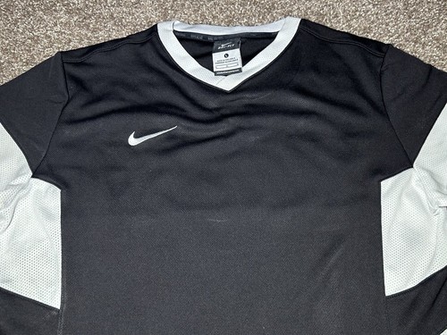 Nike Dri-Fit Women’s Activewear (616604010) V-Neck S/S Black White Size L - Picture 6 of 20