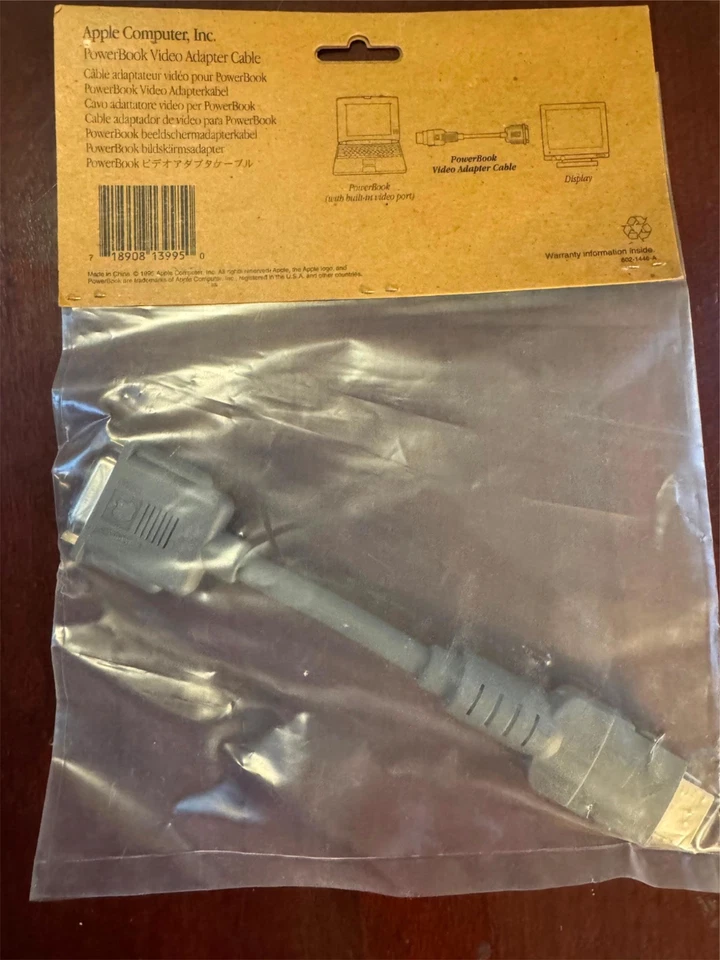 NEW Vintage Apple Macintosh PowerBook Video Adapter Cable for External Video - Image 2 of 4
