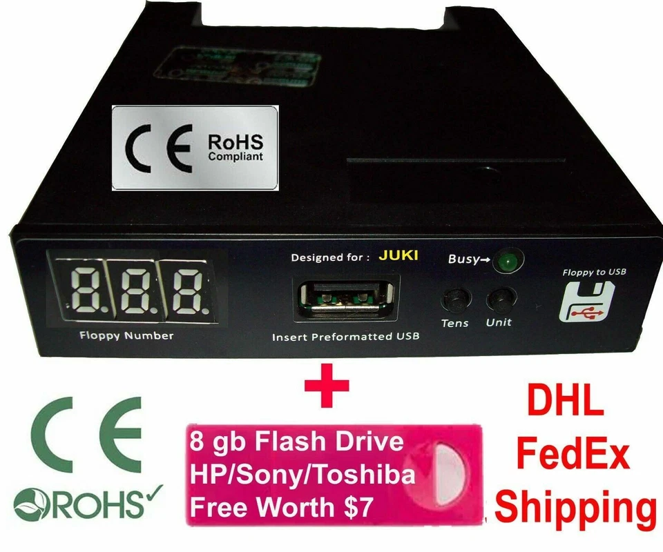 USB Converter Juki AMS Type B , C Sewing Machine with Floppy Drive+16GB 720 DD - Image 3 of 3