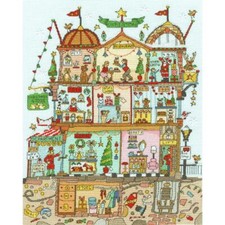 Bothy Threads Set per punto croce "I grandi magazzini di Natale", schema per il