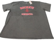 New Houston Rockets Mens Sizes 4XL-5XL Gray Majestic Shirt