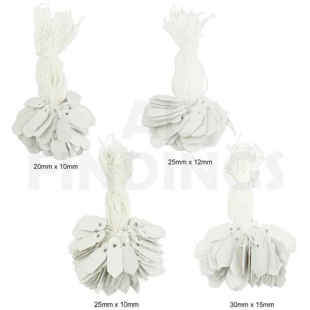 PLAIN WHITE STRUNG STRING GIFT TAGS TIE ON LABELS JEWELLERY DISPLAY PRICE PLAIN WHITE STRUNG STRING GIFT TAGS TIE ON LABELS JEWELLERY DISPLAY PRICE