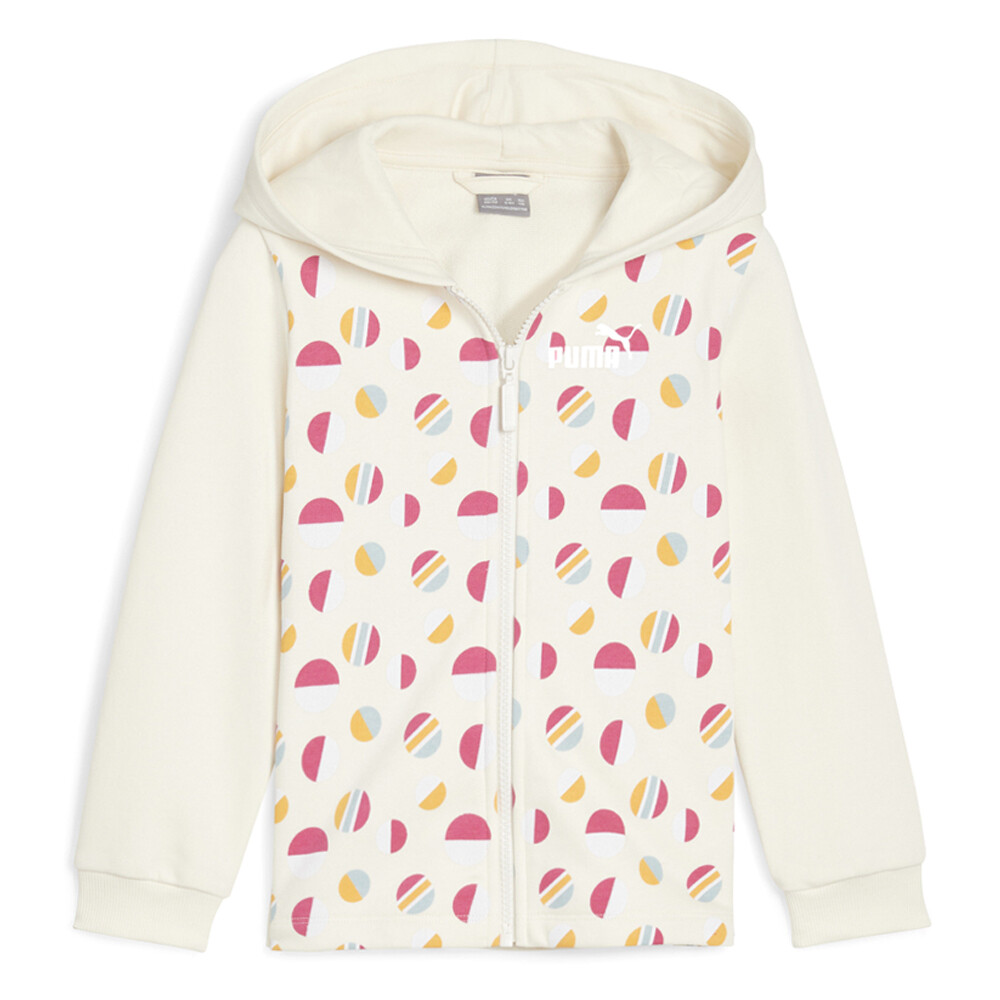 Puma Essentials + Летний лагерь с капюшоном на молнии для маленьких мальчиков, Белая повседневная верхняя одежда