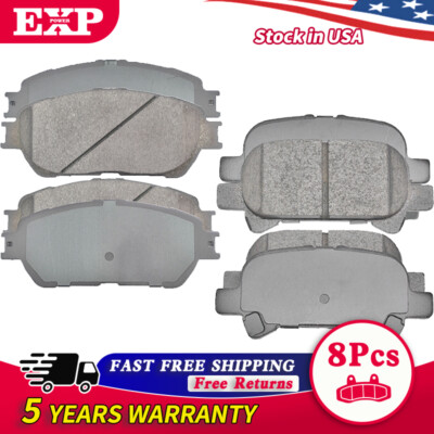 Brake Pads For 2005-2007 Toyota Avalon Solara Camry SE XLE Front & Rear ...