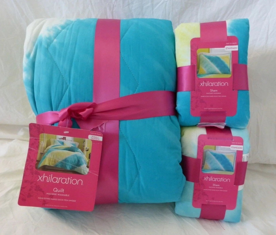 Juego de 3 edredones y fundas Xhilaration para teñir a mano completo/queen nuevo en paquete Foto 3 de 4