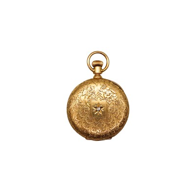 Waltham 1886 Riverside Size 0s Hunting Pocket Watch In 18Kt Gold