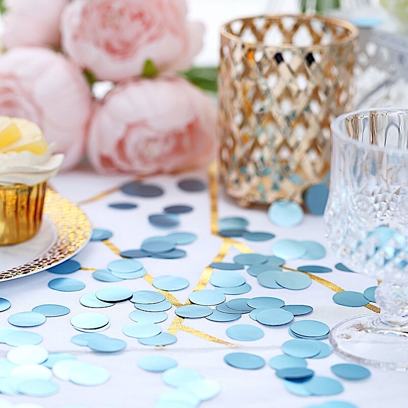 DUSTY BLUE 18 g Round Metallic Balloon Confetti Dots Party Wedding ...
