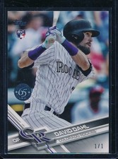 2017 Topps Transcendant David Dahl RC Rookie 65th Anniversary 1/1