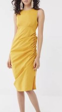Urban Outfitters Jackie Cinched Sleeveless Midi Dress Size Medium