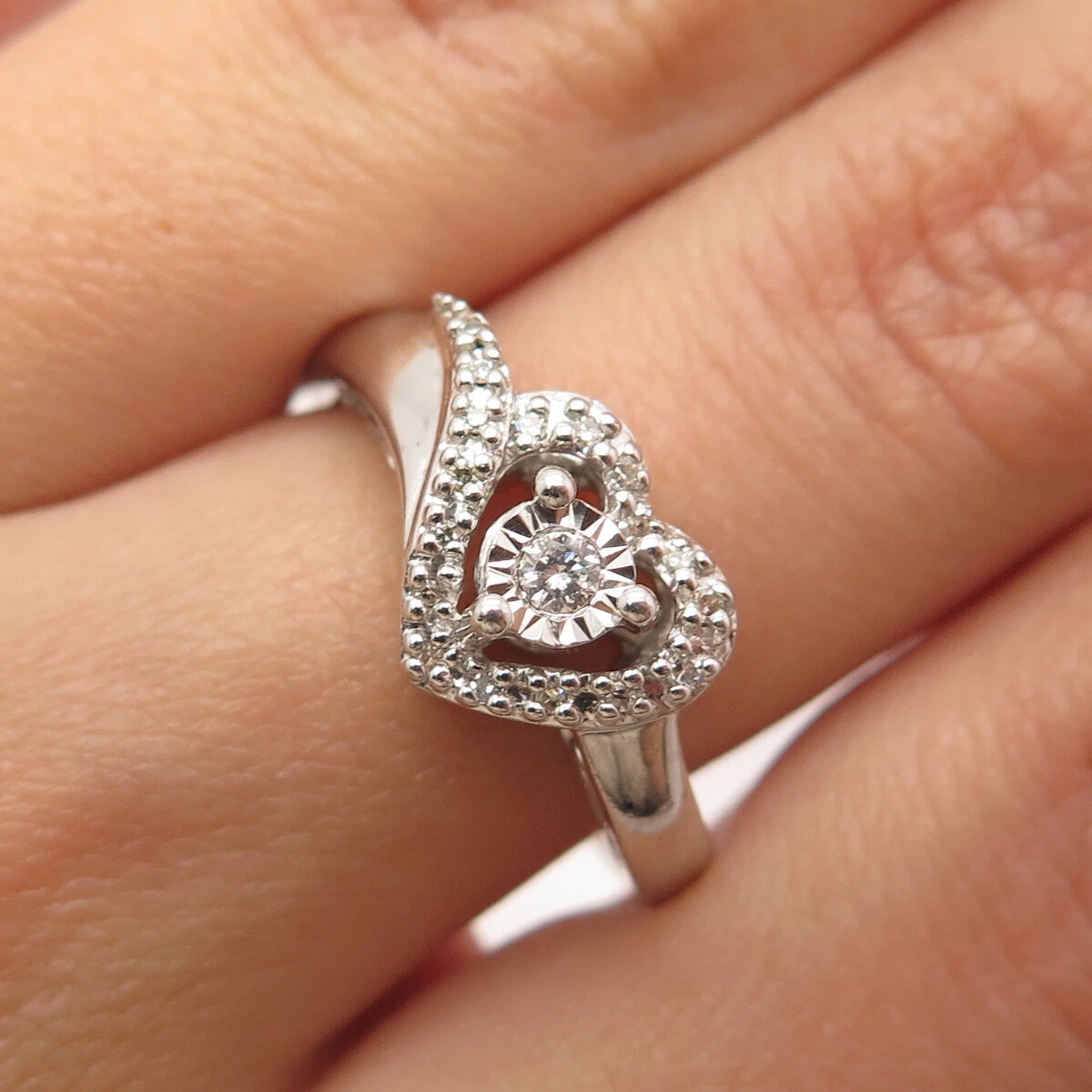 Heart Shaped Ring with Filigree Detailing – Super Silver