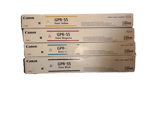 LOT DE TONERS D'ORIGINE CANON GPR-55 (K,C,M,Y) - Photo 3/4