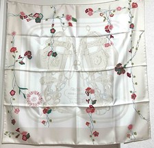 Hermes Scarf Stole Brides de Gala Fleuries Tropical Floral Silk Auth New 90 cm