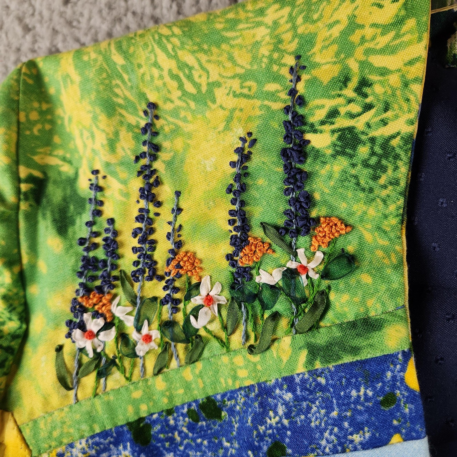 Handmade Patchwork Jacket Womens Medium Multicolo… - image 6