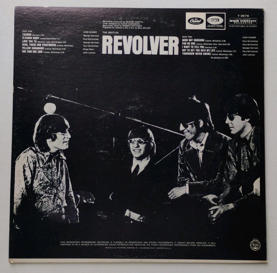 THE BEATLES: REVOLVER ORIGINAL CAPITOL RECORDS MONO VINYL LP T-2576 EXC Foto 2 de 4