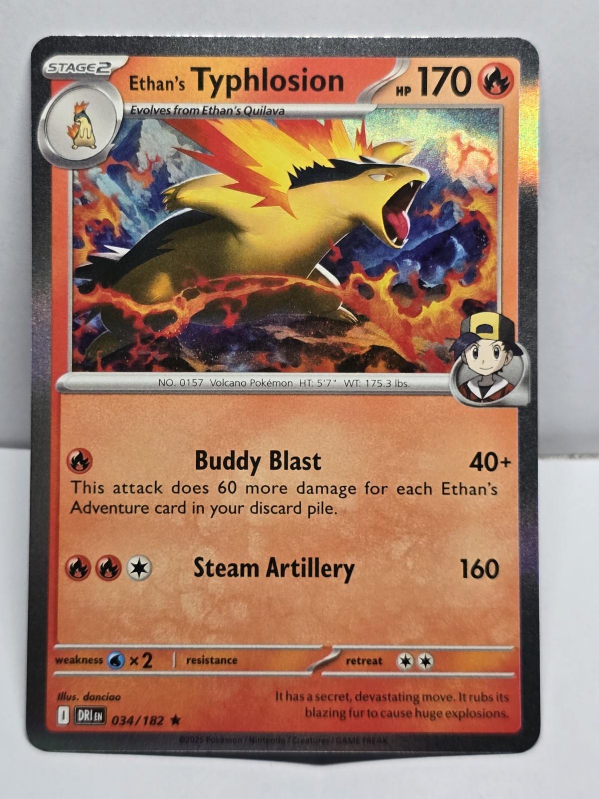 Ethan's Typhlosion (Non-holo) 34/182 Pokemon Deck Exclusives Rare Near Mint
