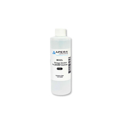 Apera Instruments 3M KCL Storage Soaking Solution (8 Oz.) for Ph and ORP Electro