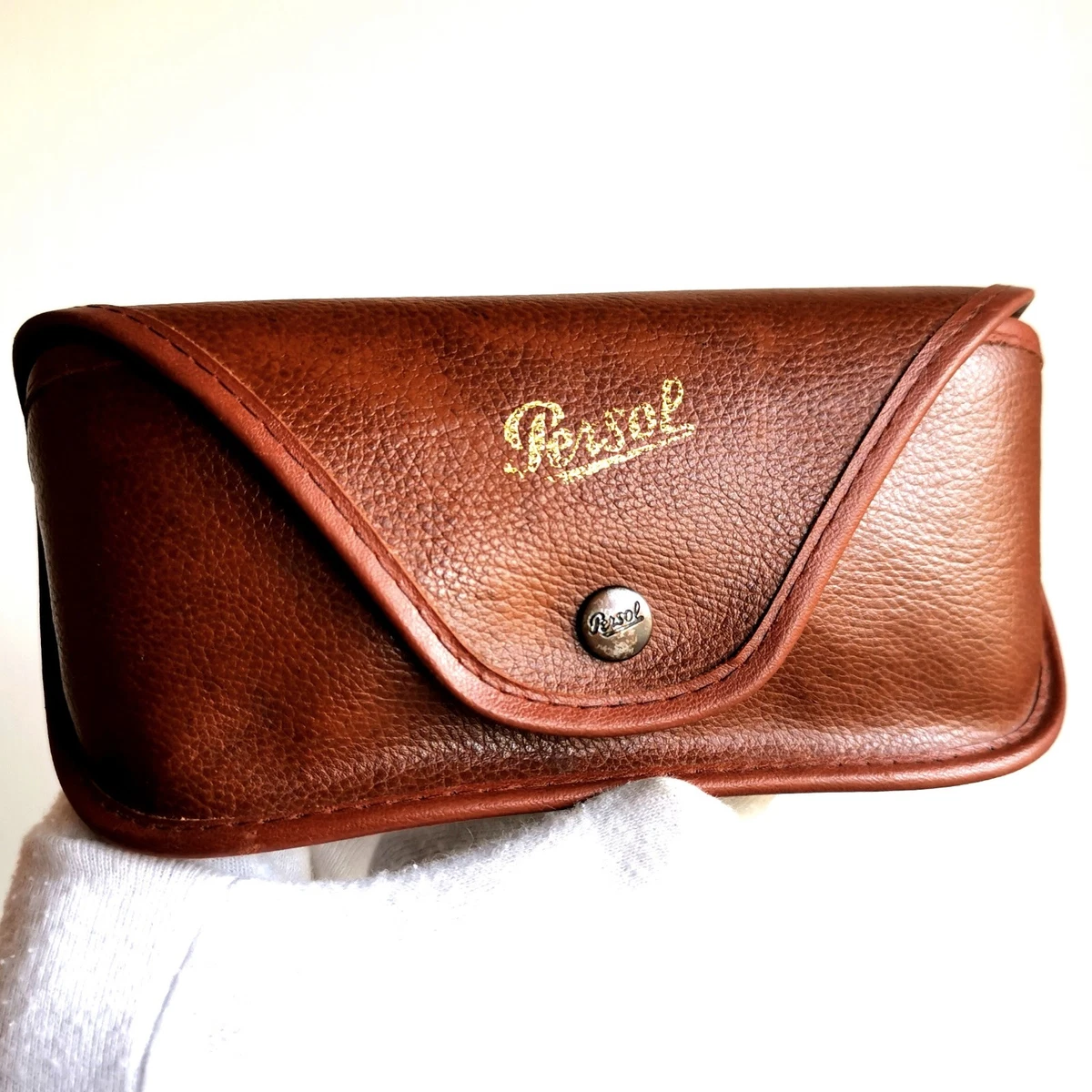 Étui à Lunettes Vintage Persol, Noir, Unisexe, D'occasion