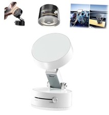 Foldable Magnetic Vacuum Phone Holder, 360  Electric Suction Car Mount, Wihte