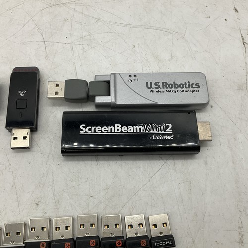 Lot of 56 Wireless Receiver Dongles Logitech + Assorted Brands WiFi Bluetooth - 第 8/9 張圖片
