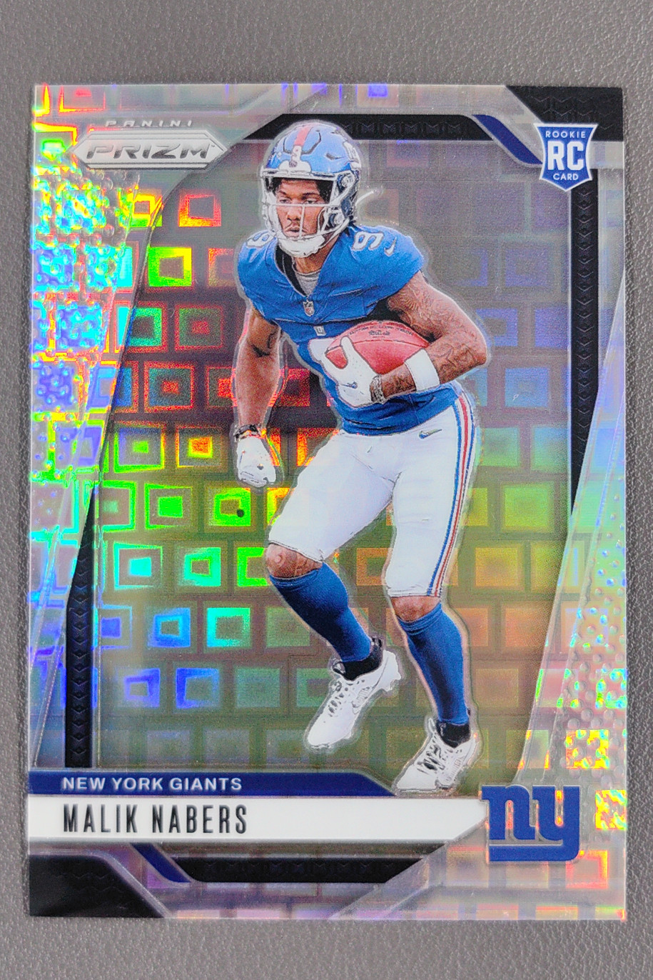 2024 Panini Prizm Malik Nabers Silver Pandora RC Rookie /400 #370 Giants
