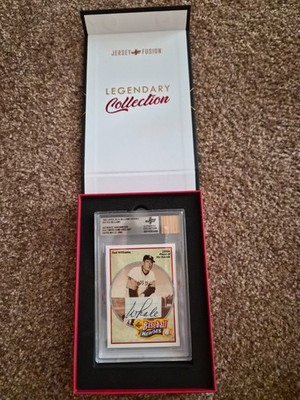 1992 Upper Deck Ted Williams Heroes #33/36 JF Authentic Game Used Bat Autogramm