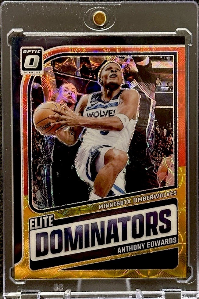 Anthony Edwards 2024-25 Donruss Optic Elite Dominators Yellow Red #14 /99