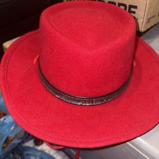 J Hats Size Large Red Cowgirl/Boy Hat  Preowned Americana Collection