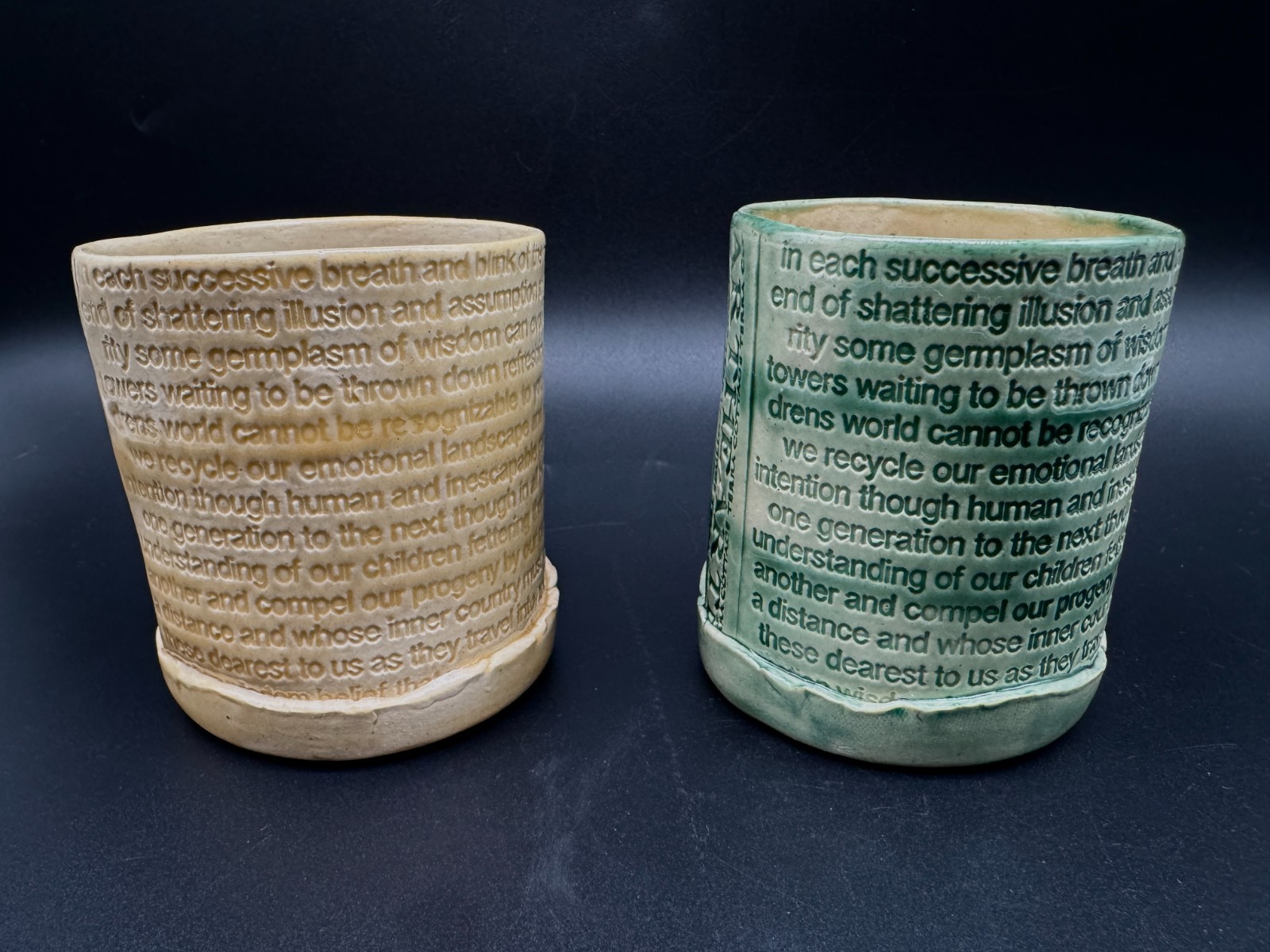 Terra Cottage Conversation Mugs Signed Michael Terra thumbnail 4