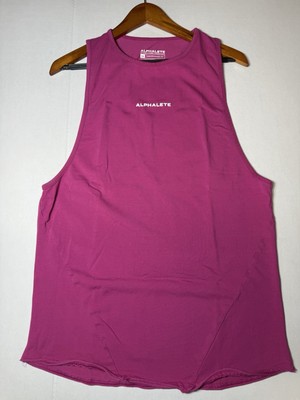 Alphalete Muscle Shirt Male Size Medium Ruby Performance Shirt #002
