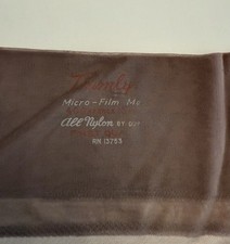 Vintage Trimlyn Seamless Reinforced Toe Mesh Stockings 34 Inches Long