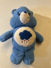 2014 Care Bears Grumpy Bear 12 Blue Rain Cloud Play Along Plush