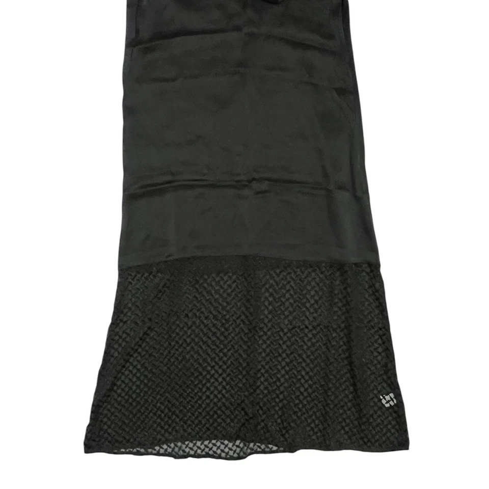 Silk Laundry Dress Size Small S 10 Black Silky Midi 90s Slip Sleeveless Summer - image 4 of 4