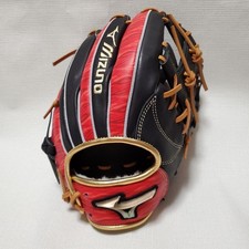 Mizuno Global Elite Softball Gloves Red/Black for Infielders
