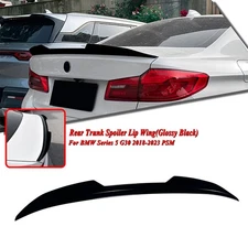Rear Trunk Spoiler Wing Body Kit For BMW 5 Series G30 2018-2023 PSM Style Black