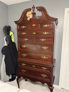 BASSETT FURNITURE Eden House Collection Solid Cherry  Style 38" Wide Highboy