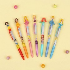 [7PCS SET] Disney Princess 3colors in a Ball Point Pen Figure Topper Stationery