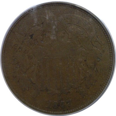 1867 Doubled Die Obverse Two Cent Piece PCGS VG-10 | eBay