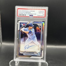 DAVIS SCHNEIDER 2024 Refractor Auto 263/499 Bowman Chrome RC PSA 10 GEM Mint